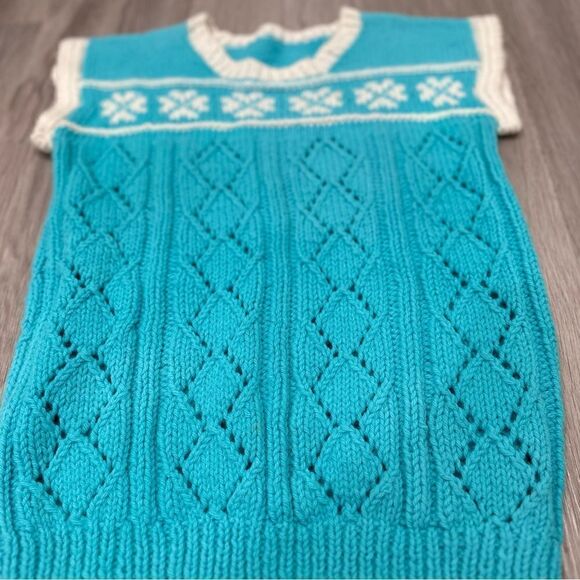 Vintage 80s Knit Winter Themed Sweater Top - Picture 6 of 6